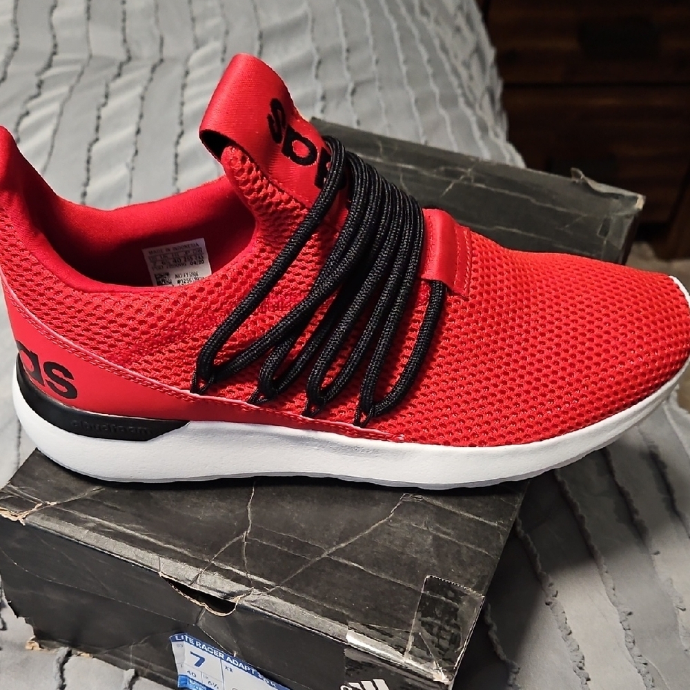 Adidas Red and Black Sneakers Modern Design